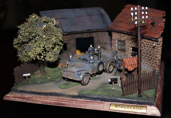 Vue de face du diorama Steyr 1500